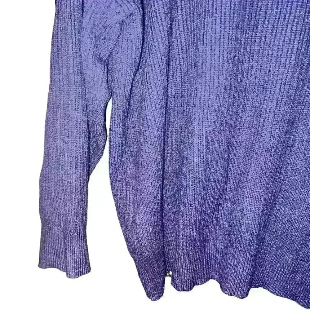 Office Cozy Normcore NEW DIRECTION Ribbed Turtleneck Sweater‎ XL Oversized - Picture 4 of 11